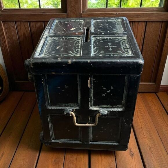 Antique Henry C Hart 1885 cast iron still bank, lost combo, great decor item - Picture 3 of 5